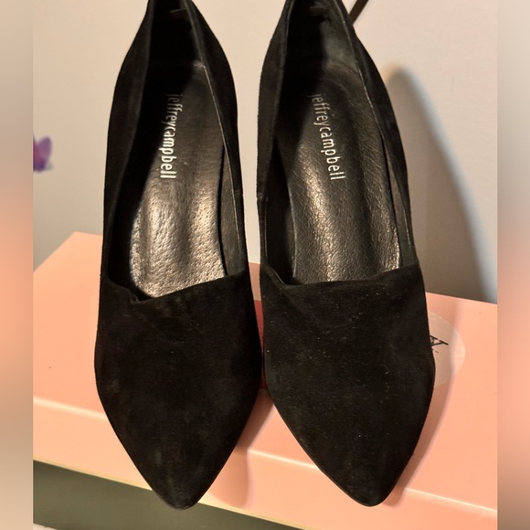 Jeffrey Campbell Black Suede Heel Size 8 - Picture 5 of 5